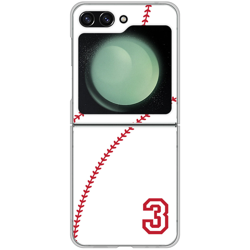 Galaxy Z Flip5 SCG23 au 高画質仕上げ 背面印刷 ハードケースbaseball