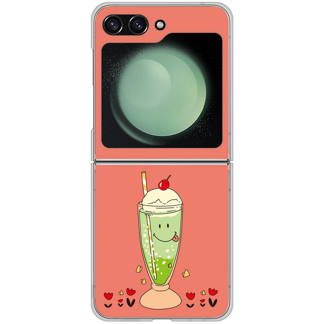 Galaxy Z Flip5 SCG23 au 高画質仕上げ 背面印刷 ハードケーススイーツイラスト