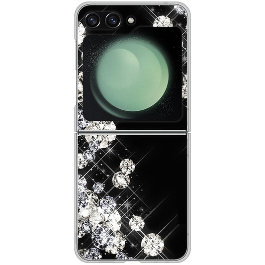 Galaxy Z Flip5 SCG23 au 高画質仕上げ 背面印刷 ハードケース 【VA871 ダイヤモンドフレーム】