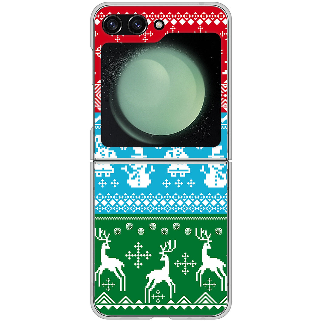 Galaxy Z Flip5 SCG23 au 高画質仕上げ 背面印刷 ハードケースクリスマス