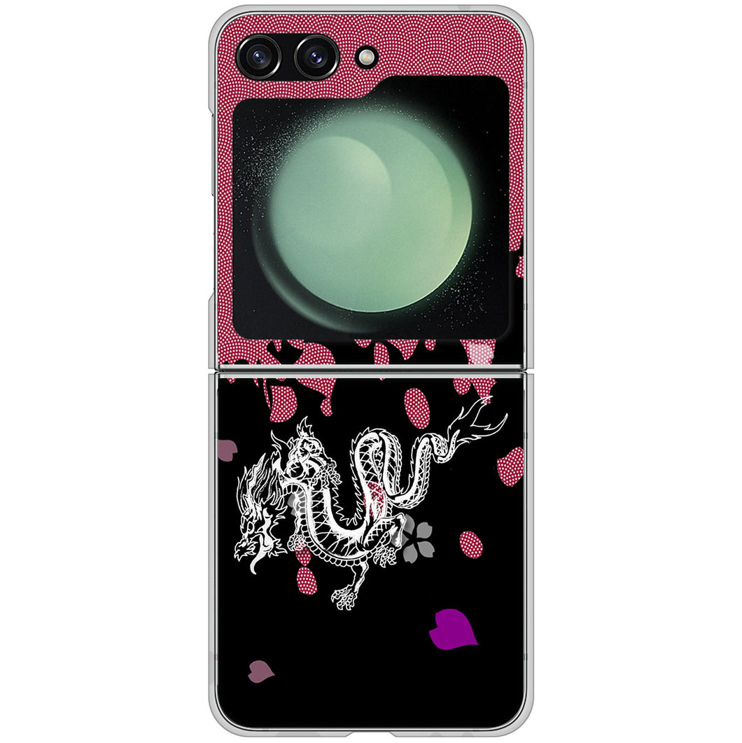 Galaxy Z Flip5 SCG23 au 高画質仕上げ 背面印刷 ハードケース和竜