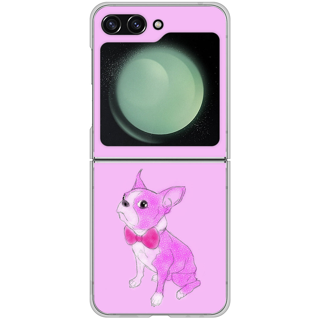 Galaxy Z Flip5 SCG23 au 高画質仕上げ 背面印刷 ハードケースボストンテリア