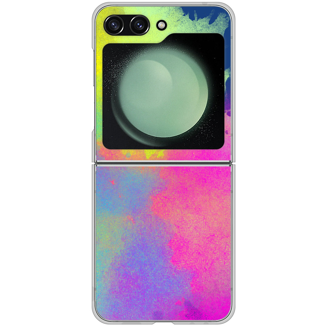 Galaxy Z Flip5 SCG23 au 高画質仕上げ 背面印刷 ハードケースパステルアート