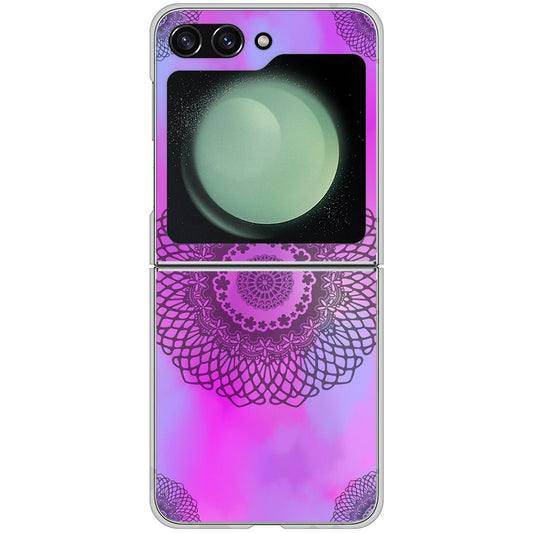 Galaxy Z Flip5 SCG23 au 高画質仕上げ 背面印刷 ハードケース 【YJ344 レース】