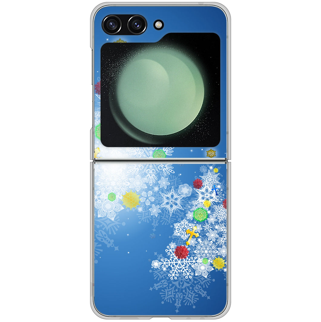 Galaxy Z Flip5 SCG23 au 高画質仕上げ 背面印刷 ハードケースクリスマス