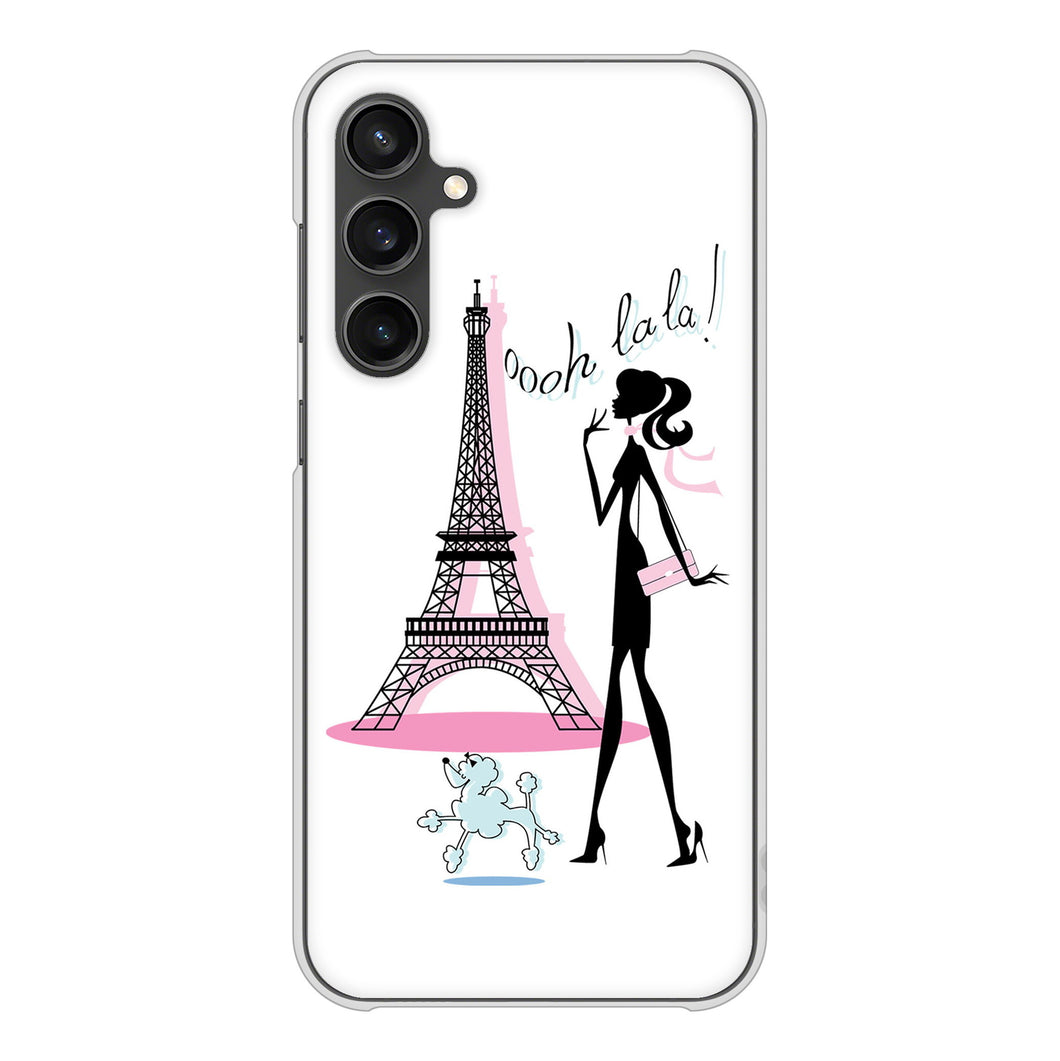 Galaxy S23 FE SCG24 au 高画質仕上げ 背面印刷 ハードケースLOVE フランス