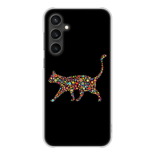 Galaxy S23 FE SCG24 au 高画質仕上げ 背面印刷 ハードケース 【406 カラフルキャット】