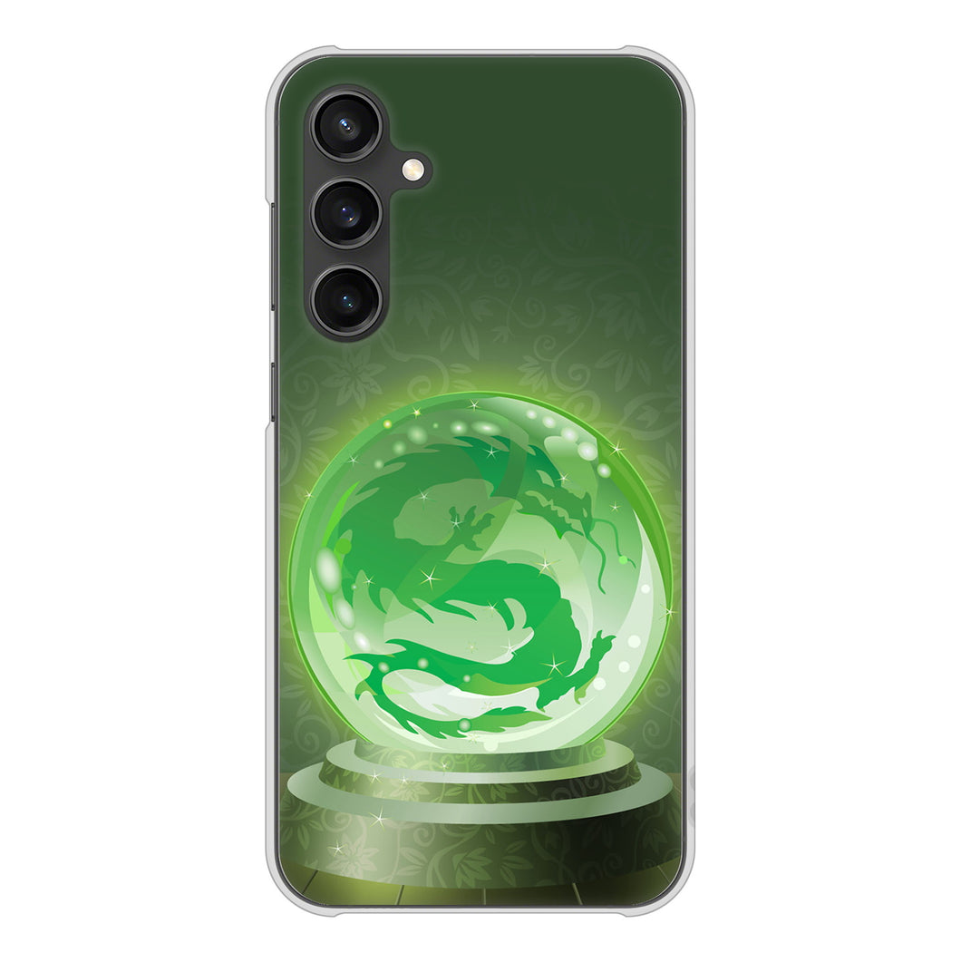 Galaxy S23 FE SCG24 au 高画質仕上げ 背面印刷 ハードケース 【439 水晶に浮かぶ龍】