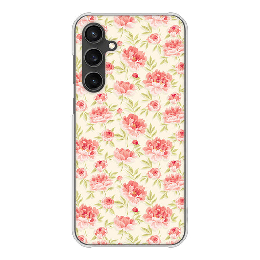 Galaxy S23 FE SCG24 au 高画質仕上げ 背面印刷 ハードケース北欧の小花