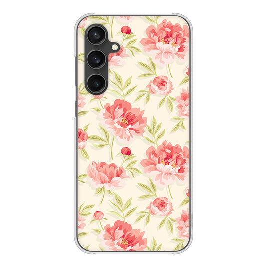 Galaxy S23 FE SCG24 au 高画質仕上げ 背面印刷 ハードケース北欧の小花