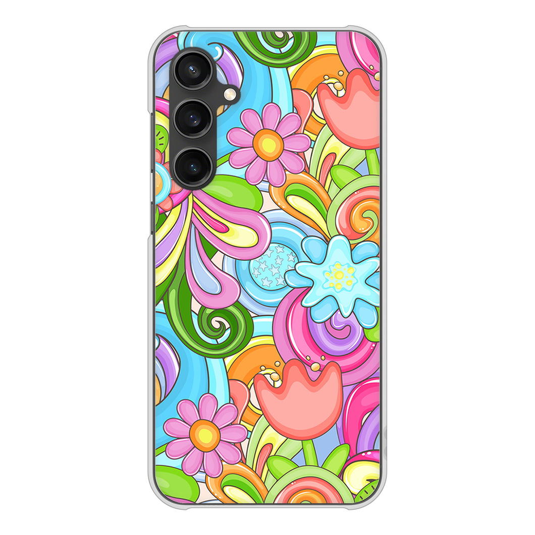 Galaxy S23 FE SCG24 au 高画質仕上げ 背面印刷 ハードケース 【713 ミラクルフラワー】