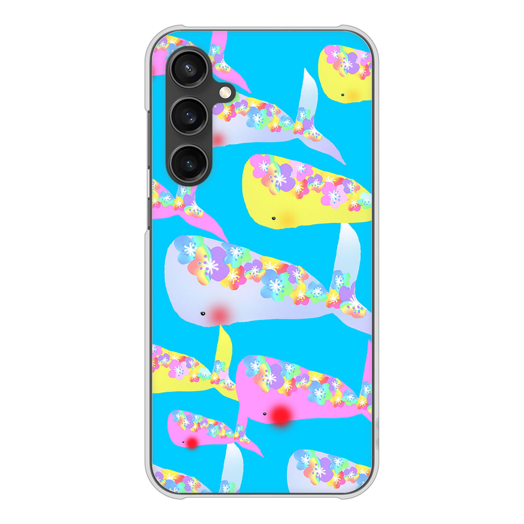 Galaxy S23 FE SCG24 au 高画質仕上げ 背面印刷 ハードケース 【1045 くじらの仲間】