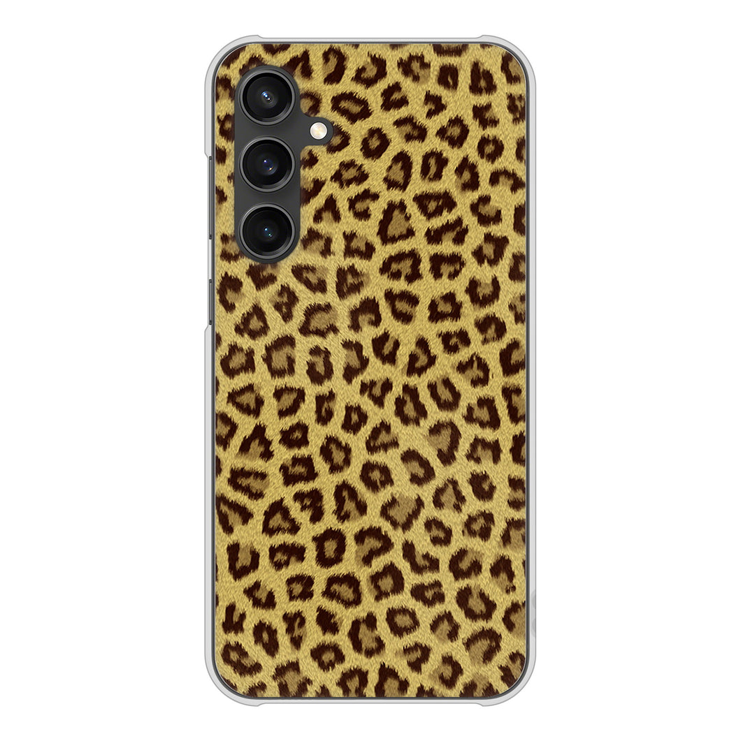 Galaxy S23 FE SCG24 au 高画質仕上げ 背面印刷 ハードケースヒョウ柄ベーシックS