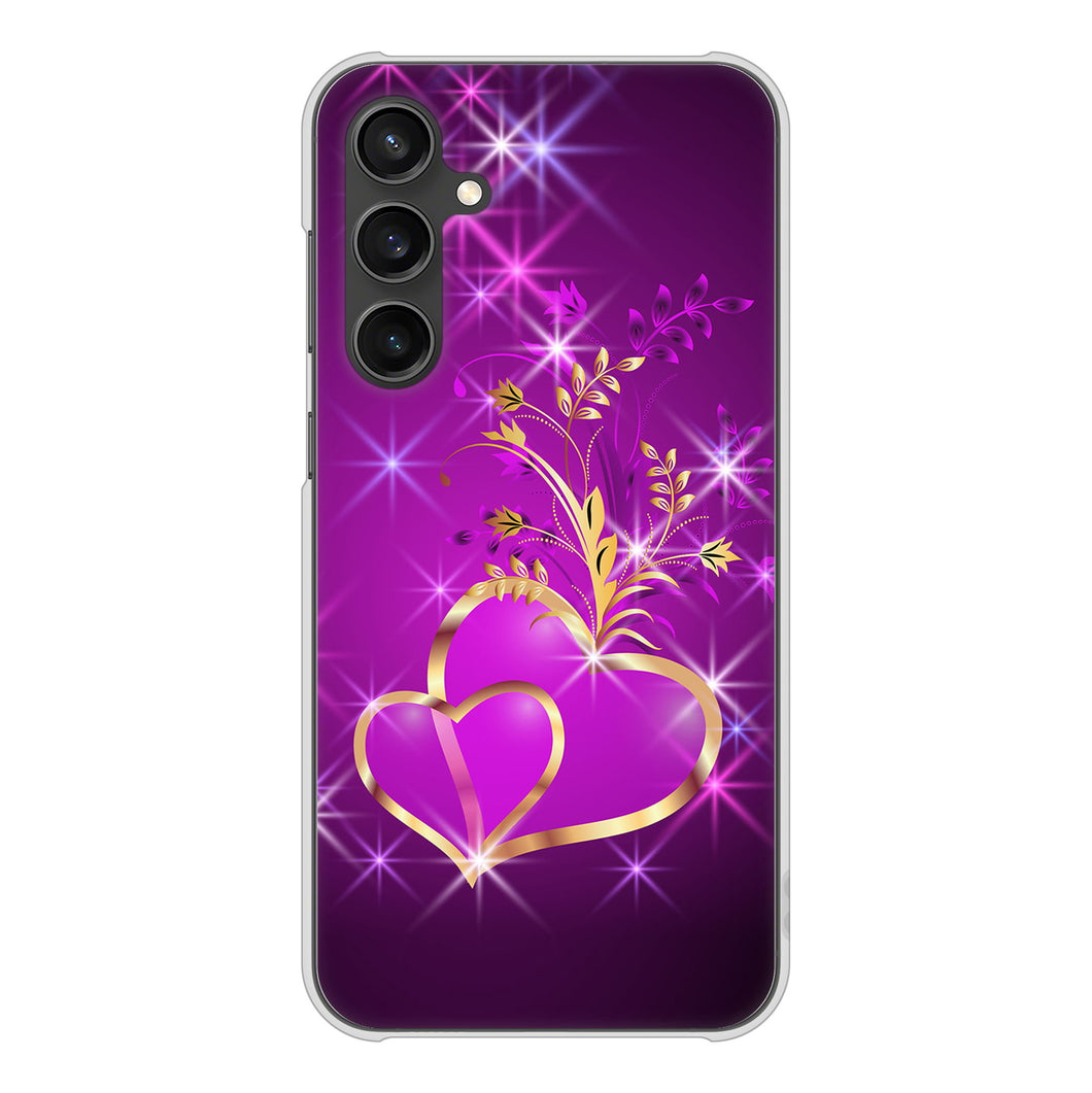 Galaxy S23 FE SCG24 au 高画質仕上げ 背面印刷 ハードケースきらめきハート