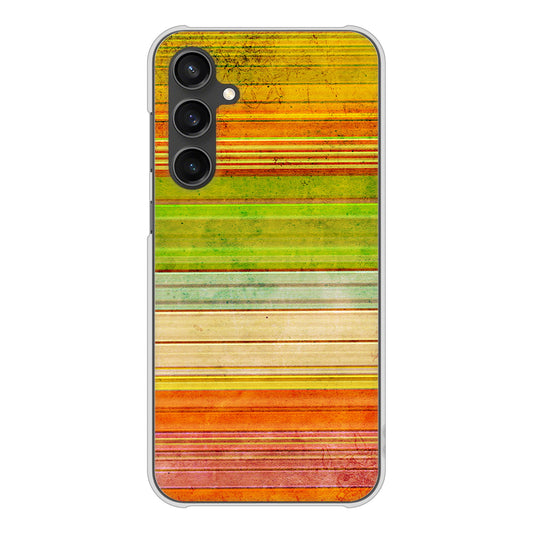 Galaxy S23 FE SCG24 au 高画質仕上げ 背面印刷 ハードケース 【1324 ビンテージボーダー(色彩)】