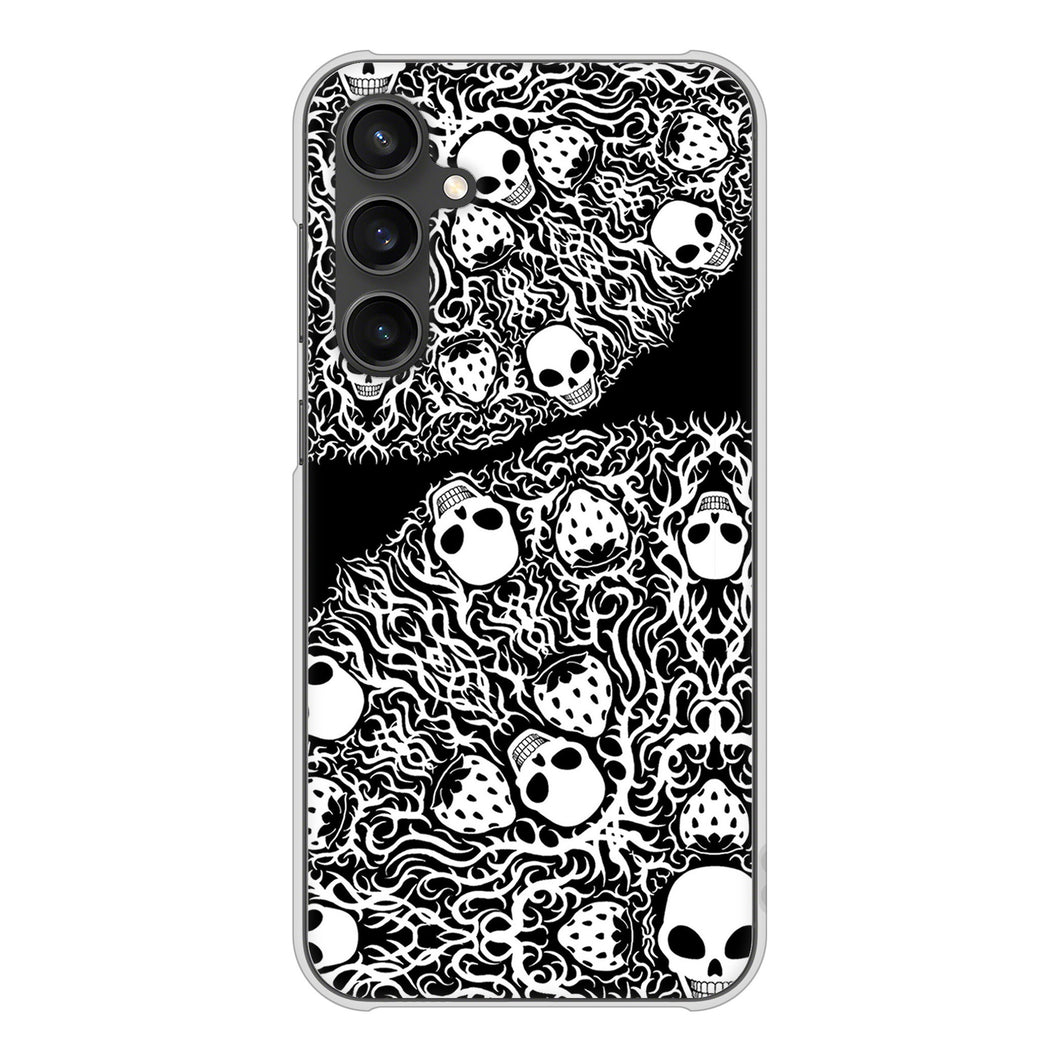 Galaxy S23 FE SCG24 au 高画質仕上げ 背面印刷 ハードケースむかいあぐる 苺骸骨曼荼羅