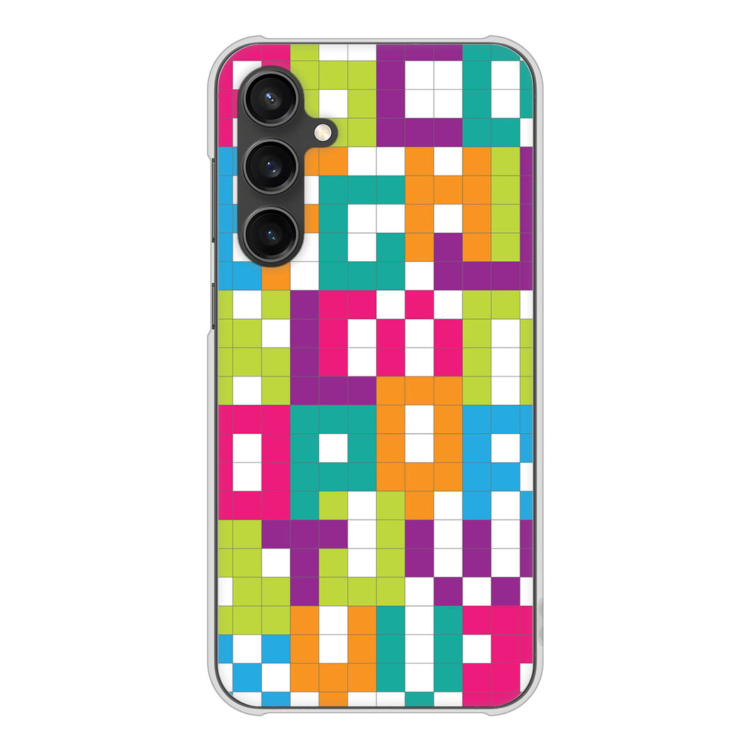 Galaxy S23 FE SCG24 au 高画質仕上げ 背面印刷 ハードケース 【IB916 ブロックアルファベット】