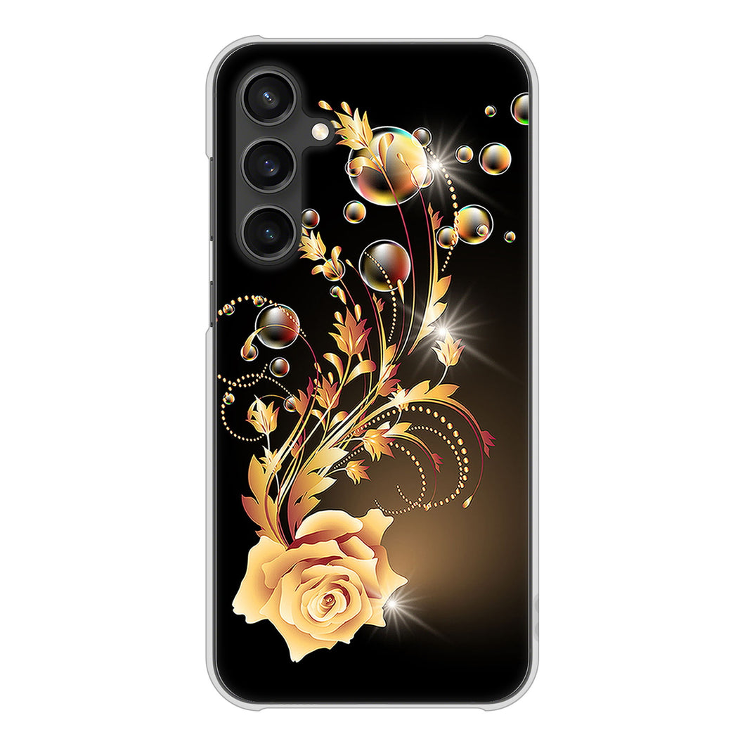 Galaxy S23 FE SCG24 au 高画質仕上げ 背面印刷 ハードケースロマンチックなバラ