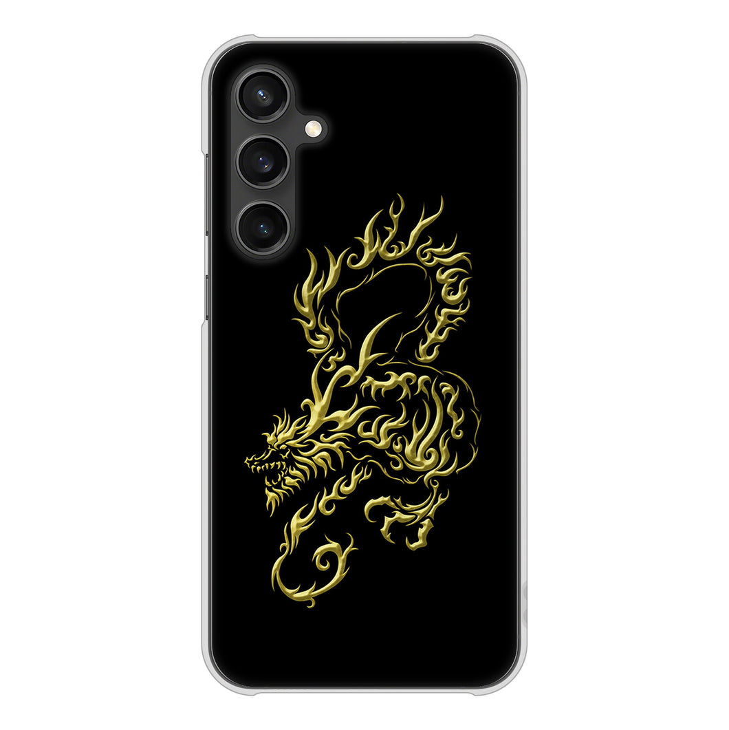 Galaxy S23 FE SCG24 au 高画質仕上げ 背面印刷 ハードケース 【VA831 闇と龍】