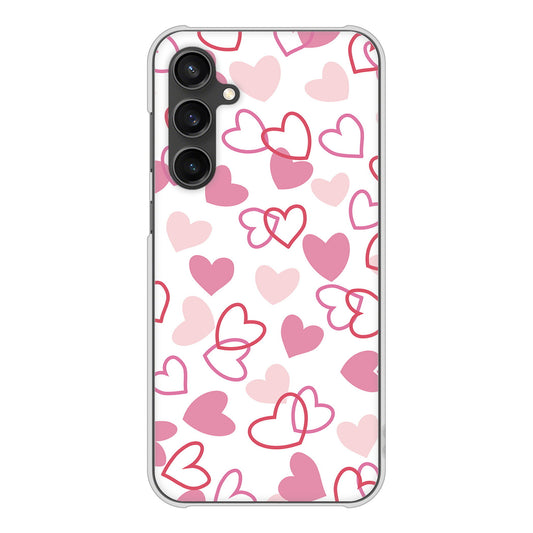 Galaxy S23 FE SCG24 au 高画質仕上げ 背面印刷 ハードケースハートがいっぱい