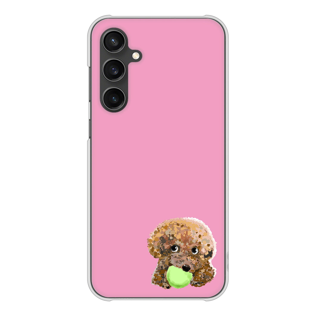 Galaxy S23 FE SCG24 au 高画質仕上げ 背面印刷 ハードケーストイプードル&ボール