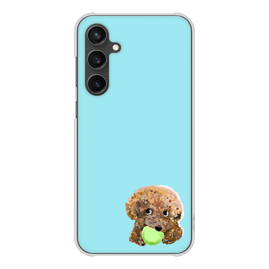 Galaxy S23 FE SCG24 au 高画質仕上げ 背面印刷 ハードケーストイプードル&ボール