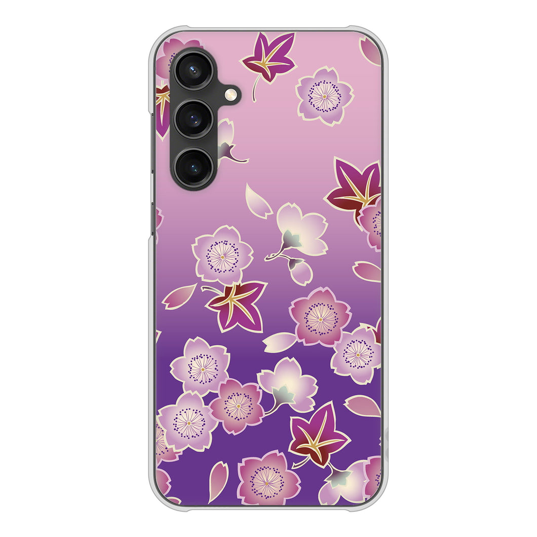 Galaxy S23 FE SCG24 au 高画質仕上げ 背面印刷 ハードケース和花柄
