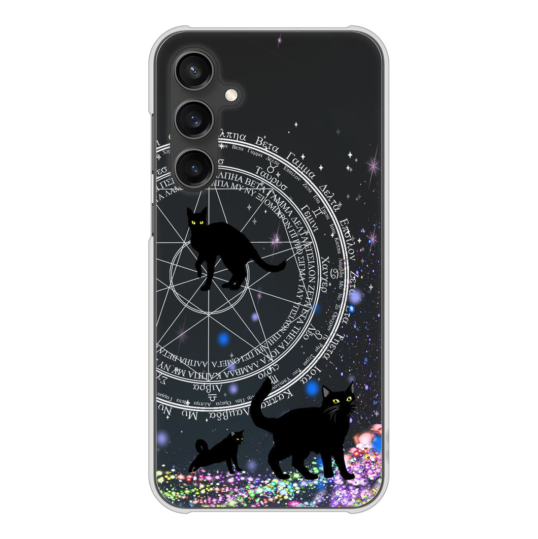 Galaxy S23 FE SCG24 au 高画質仕上げ 背面印刷 ハードケース魔法陣猫
