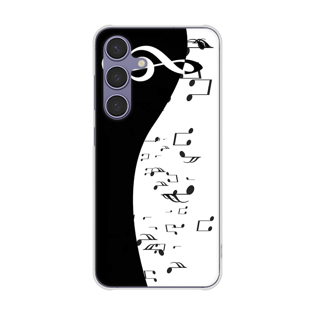 Galaxy S24 SCG25 au 高画質仕上げ 背面印刷 ハードケース音符