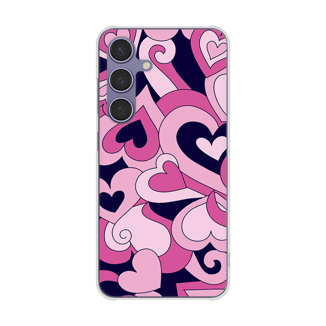 Galaxy S24 SCG25 au 高画質仕上げ 背面印刷 ハードケースプリティハート