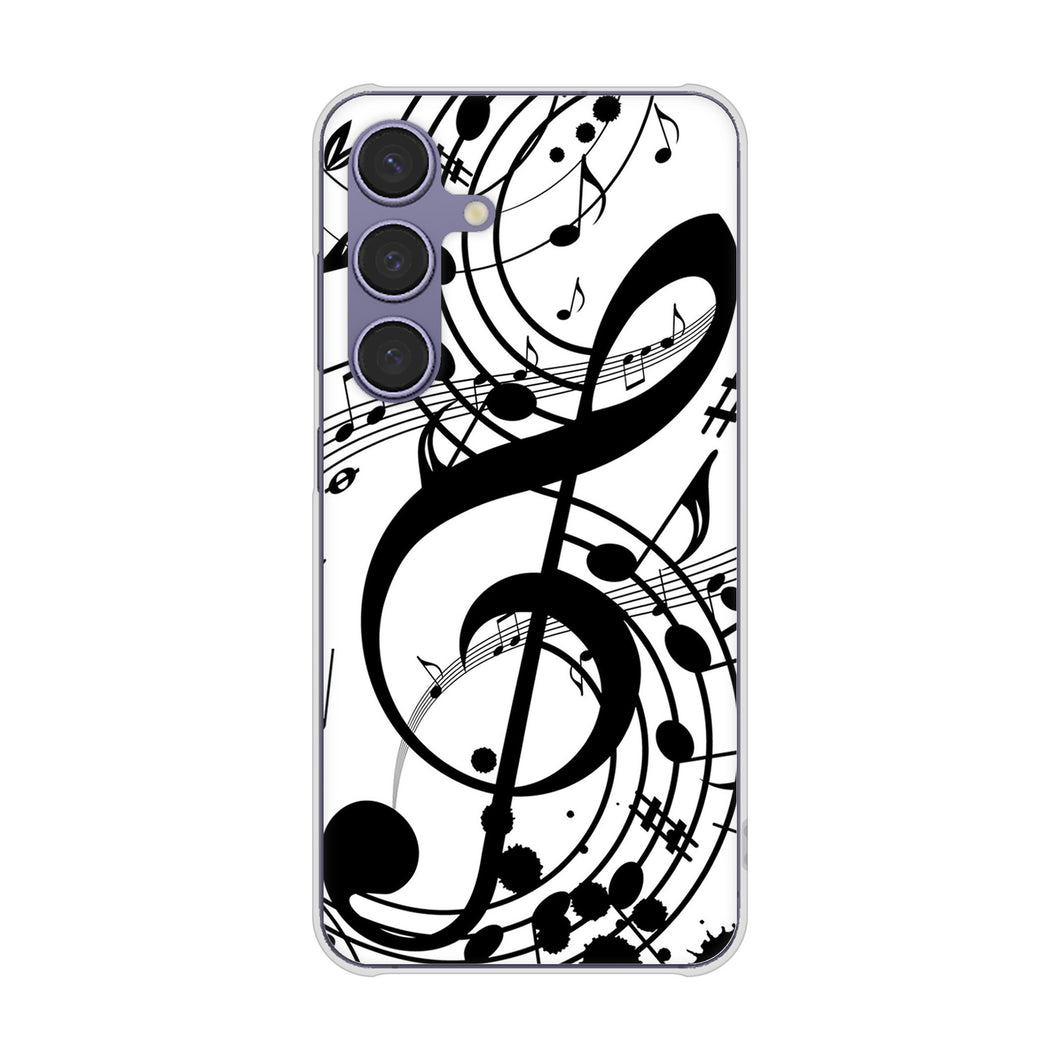 Galaxy S24 SCG25 au 高画質仕上げ 背面印刷 ハードケース音符