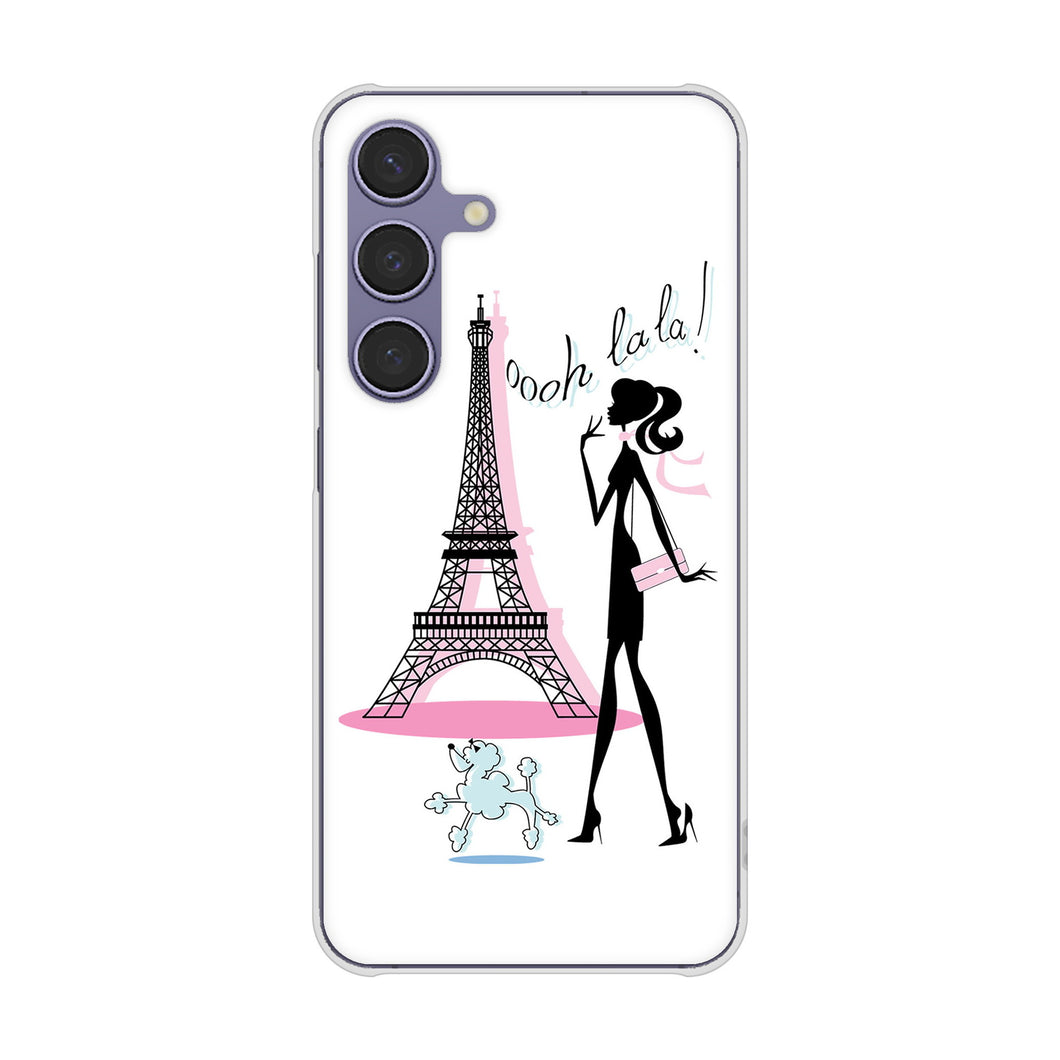 Galaxy S24 SCG25 au 高画質仕上げ 背面印刷 ハードケースLOVE フランス