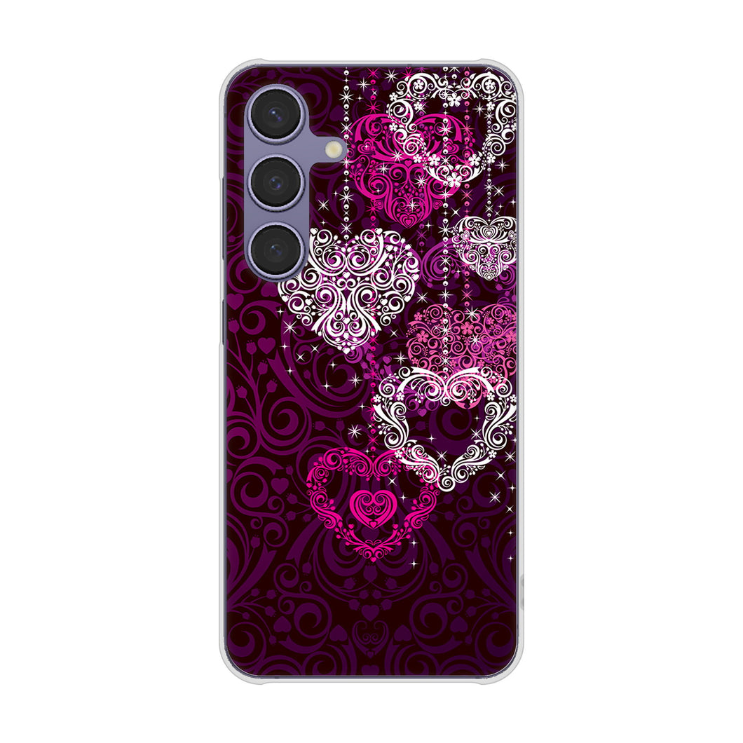 Galaxy S24 SCG25 au 高画質仕上げ 背面印刷 ハードケースきらめきハート