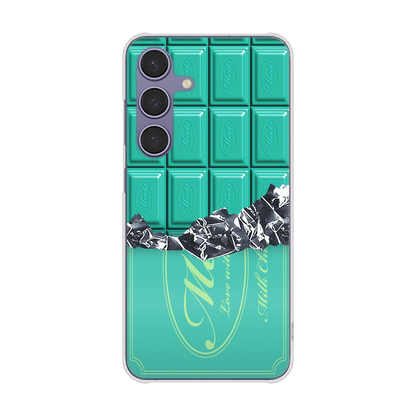 Galaxy S24 SCG25 au 高画質仕上げ 背面印刷 ハードケース板チョコ