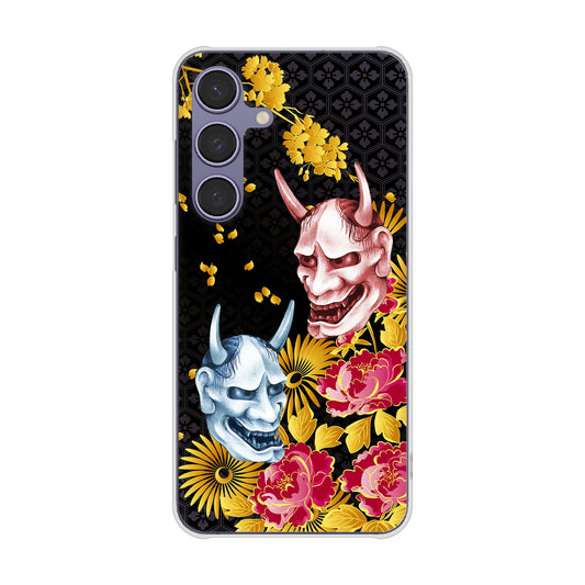 Galaxy S24 SCG25 au 高画質仕上げ 背面印刷 ハードケース 【1024 般若と牡丹2】