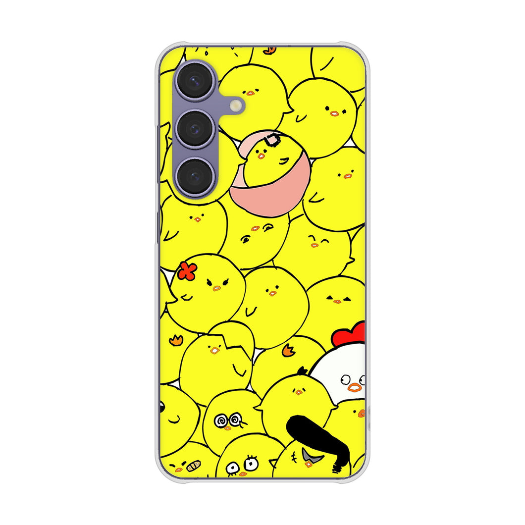 Galaxy S24 SCG25 au 高画質仕上げ 背面印刷 ハードケース 【1031 ピヨピヨ】
