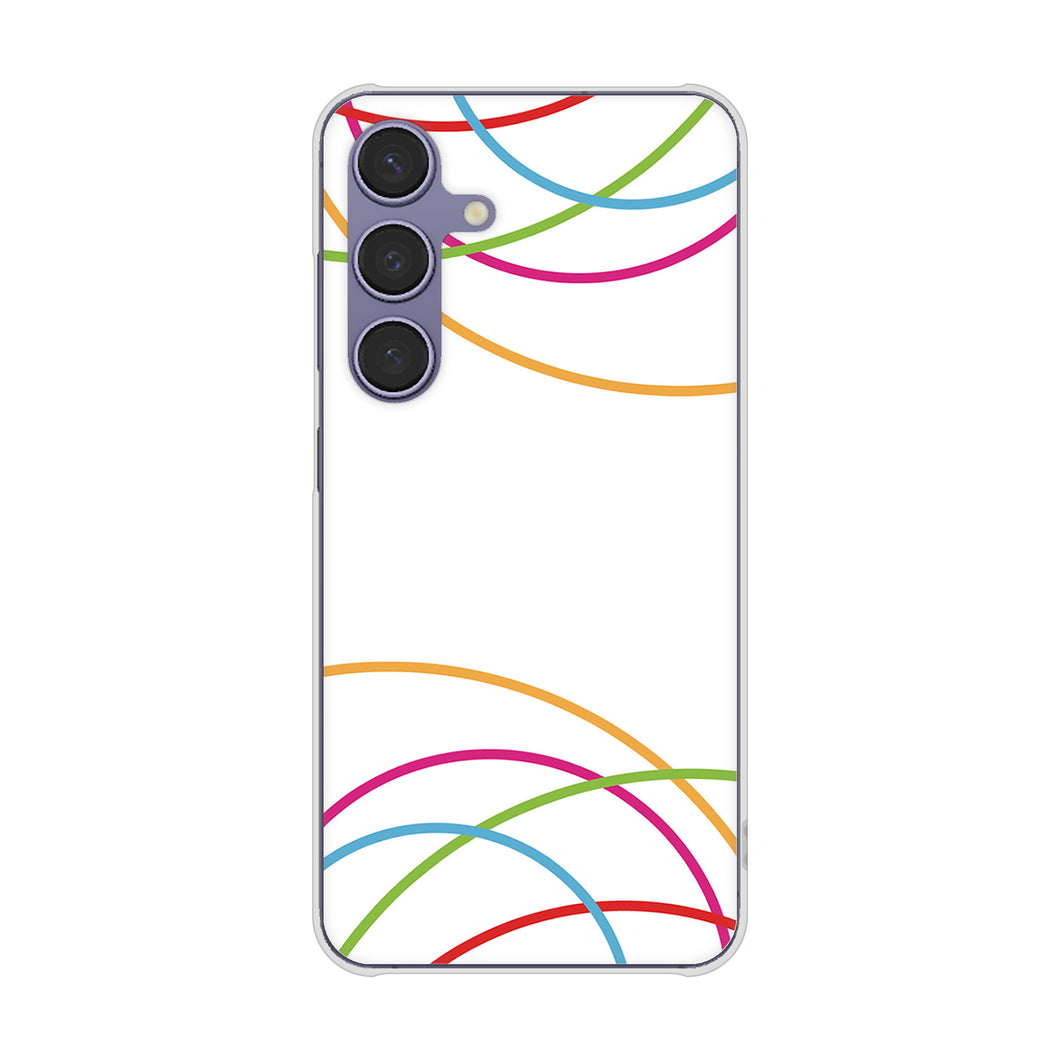 Galaxy S24 SCG25 au 高画質仕上げ 背面印刷 ハードケース 【IB912 重なり合う曲線】