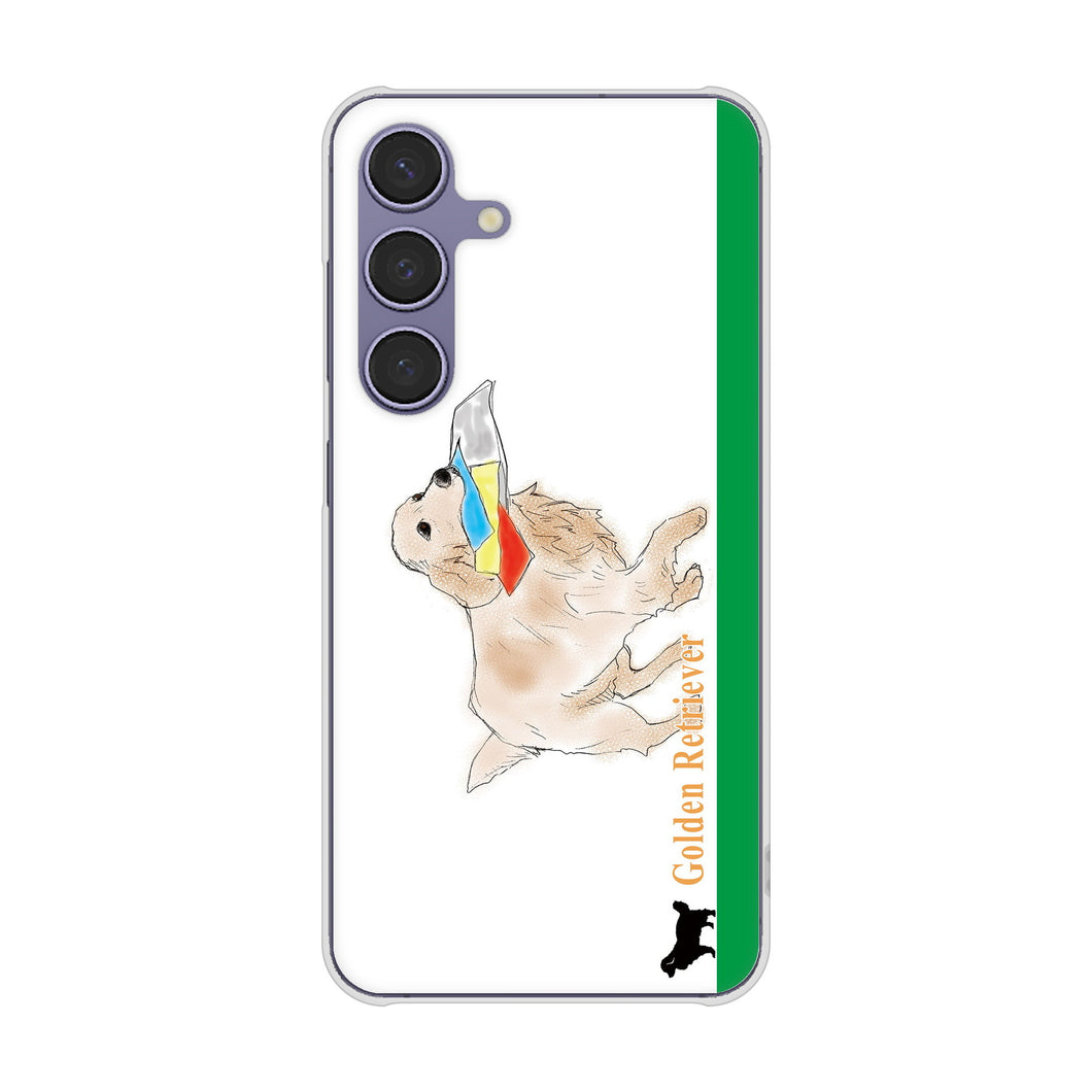 Galaxy S24 SCG25 au 高画質仕上げ 背面印刷 ハードケースゴールデンレトリバー
