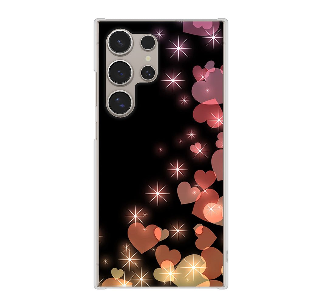 Galaxy S24 Ultra SCG26 au 高画質仕上げ 背面印刷 ハードケースきらめきハート