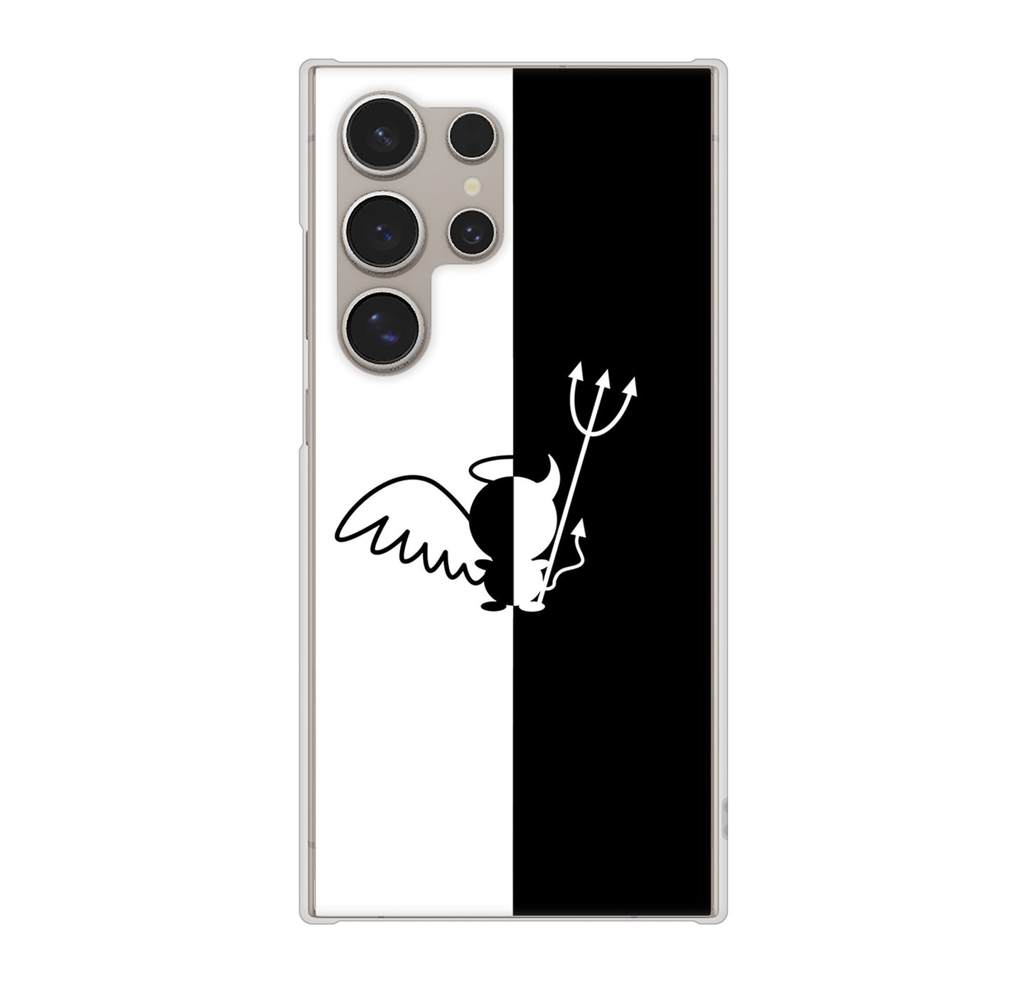 Galaxy S24 Ultra SCG26 au 高画質仕上げ 背面印刷 ハードケース 【027 ハーフデビット】