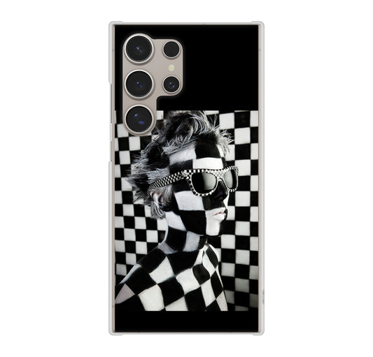 Galaxy S24 Ultra SCG26 au 高画質仕上げ 背面印刷 ハードケース 【357 bk&wh】