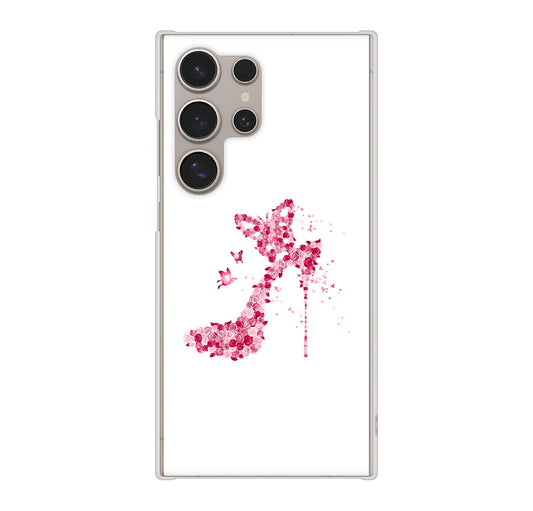 Galaxy S24 Ultra SCG26 au 高画質仕上げ 背面印刷 ハードケース 【387 薔薇のハイヒール】
