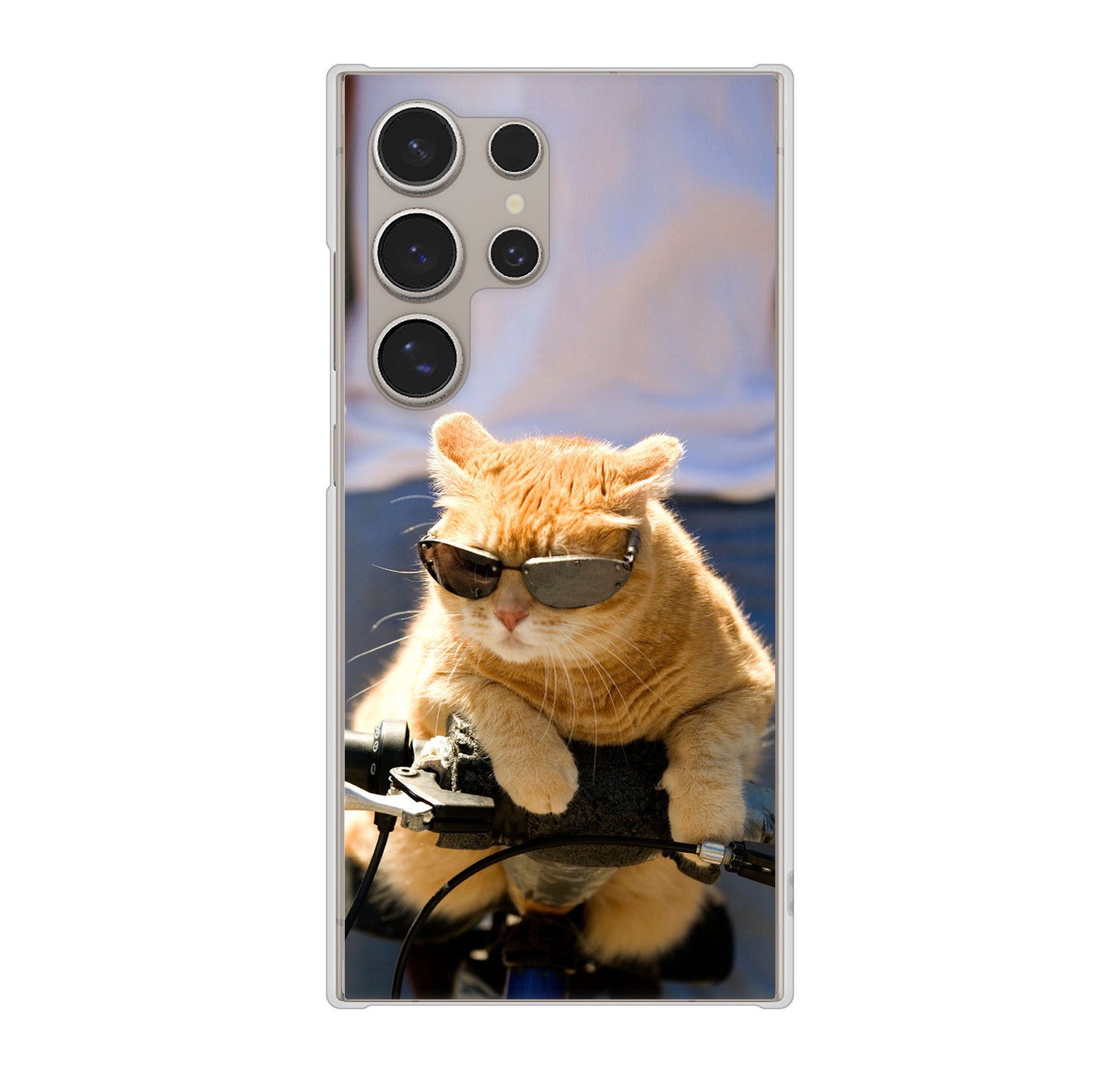 Galaxy S24 Ultra SCG26 au 高画質仕上げ 背面印刷 ハードケース 【595 にゃんとサイクル】
