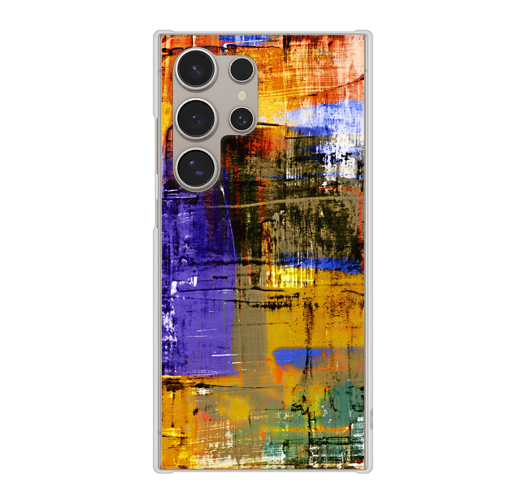 Galaxy S24 Ultra SCG26 au 高画質仕上げ 背面印刷 ハードケース 【609 クラッシュアートBL】
