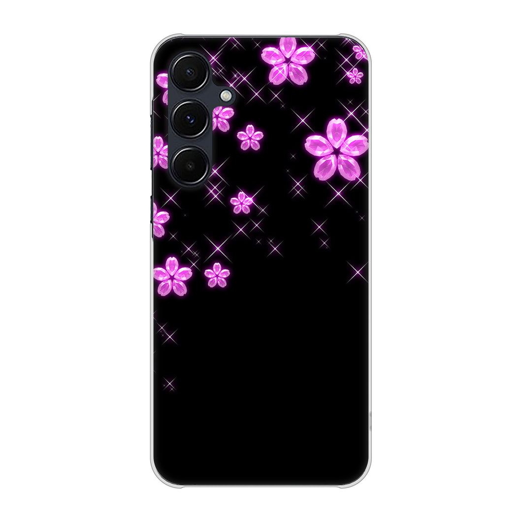 Galaxy A55 5G SCG27 au 高画質仕上げ 背面印刷 ハードケース 【019 桜クリスタル】
