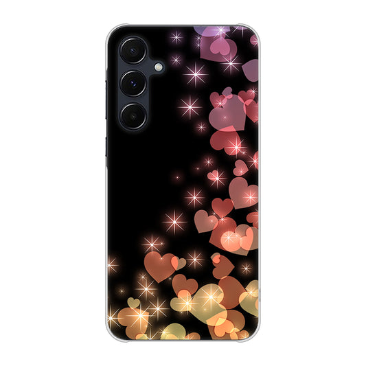 Galaxy A55 5G SCG27 au 高画質仕上げ 背面印刷 ハードケースきらめきハート