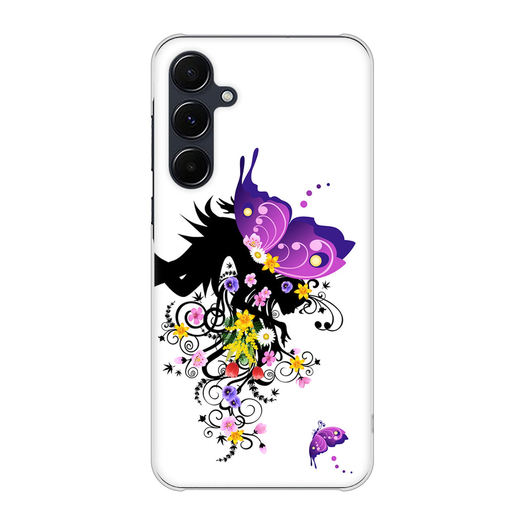 Galaxy A55 5G SCG27 au 高画質仕上げ 背面印刷 ハードケースバタフライ