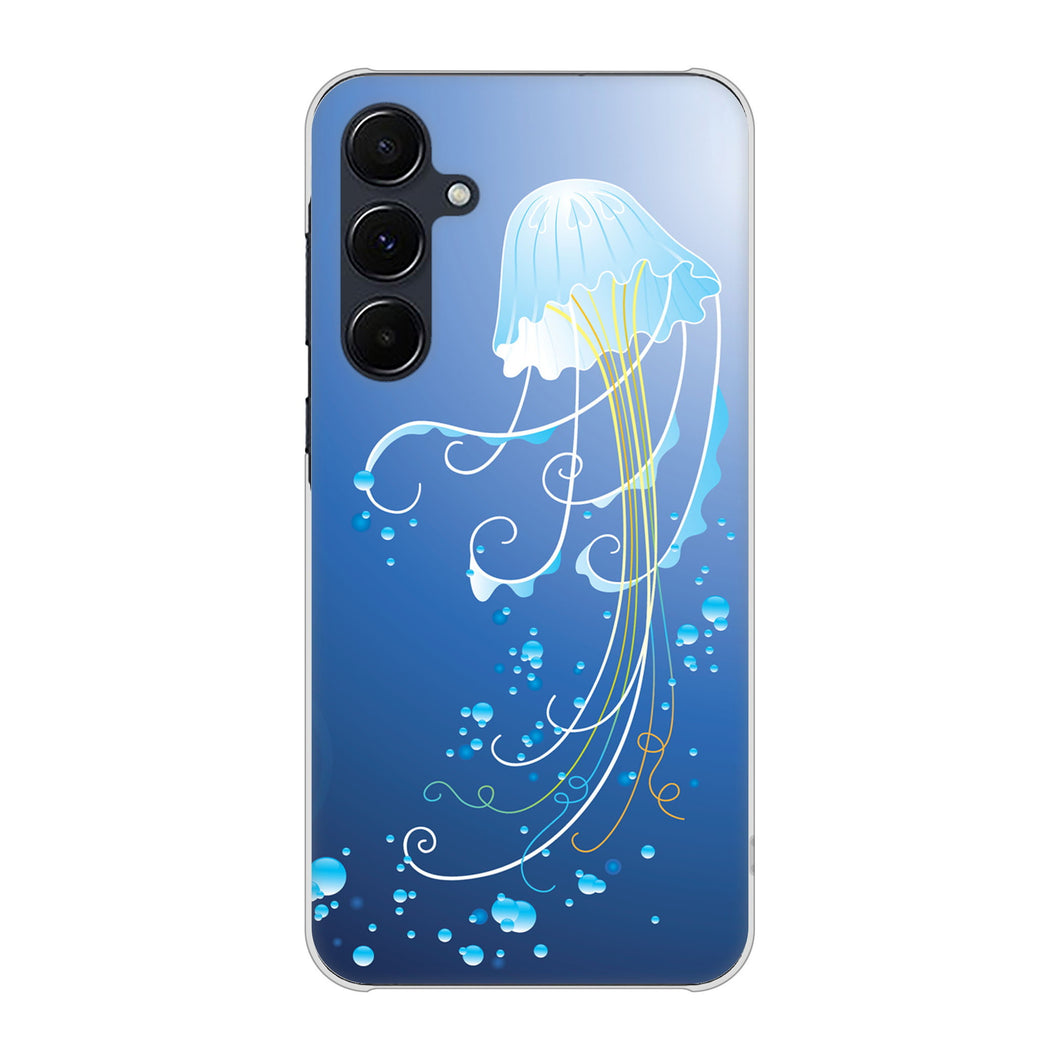 Galaxy A55 5G SCG27 au 高画質仕上げ 背面印刷 ハードケース 【362 ジェリーフィシュ】