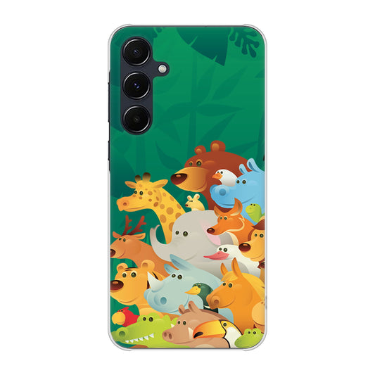 Galaxy A55 5G SCG27 au 高画質仕上げ 背面印刷 ハードケース 【370 全員集合】