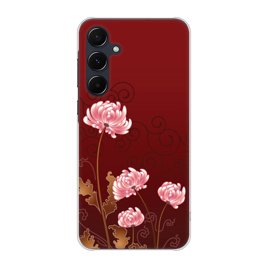 Galaxy A55 5G SCG27 au 高画質仕上げ 背面印刷 ハードケース 【375 優美な菊】